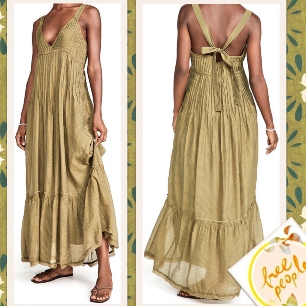 Free People Frankie Pintuck Maxi Dress Size Small, oversized - Picture 14 of 16